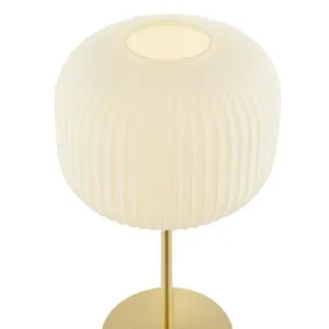Reprise Glass Sphere Glass and Metal Table Lamp