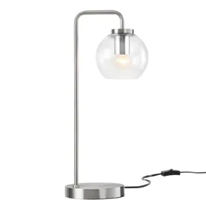 Silo Glass Globe and Metal Table Lamp
