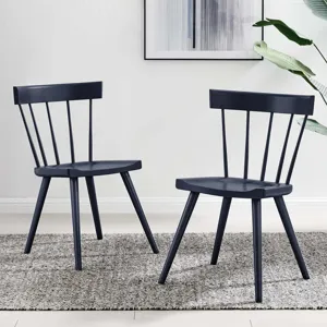 Sutter Midnight Wood Dining Side Chair Set of 2