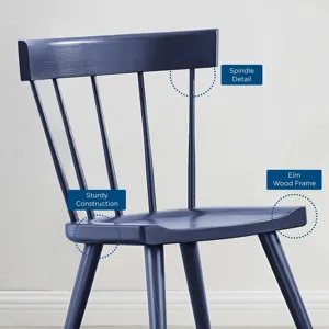 Sutter Midnight Wood Dining Side Chair Set of 2