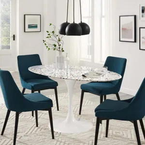 Lippa 60" Oval Terrazzo Dining Table
