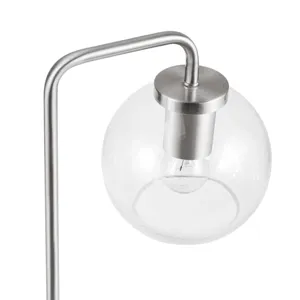 Silo Glass Globe and Metal Table Lamp