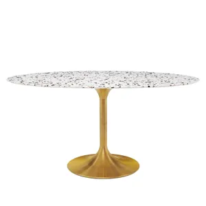 Lippa 60" Oval Terrazzo Dining Table