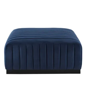 Conjure Channel Tufted Performance Velvet Ottoman