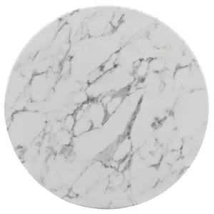 Lippa 28" Round Artificial Marble Dining Table