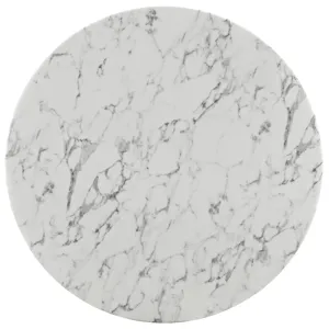 Lippa 47" Round Artificial Marble Dining Table