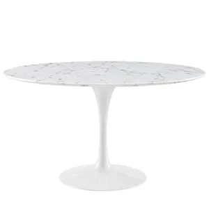 Lippa 54" Round Artificial Marble Dining Table