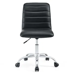 Ripple Armless Mid Back Vinyl Office Chair
