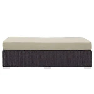 Convene Outdoor Patio Fabric Rectangle Ottoman