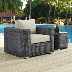 Summon Outdoor Patio Fabric Sunbrella Armchair