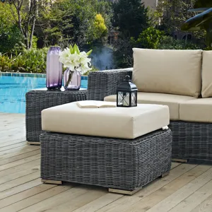 Summon Outdoor Patio Sunbrella Ottoman