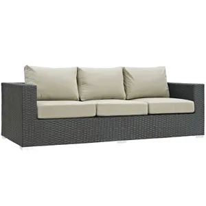 Sojourn 3 Piece Outdoor Patio Sunbrella Sectional Set