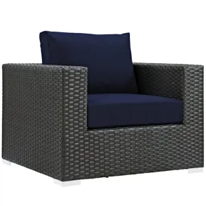 Sojourn 3 Piece Outdoor Patio Sunbrella Sectional Set