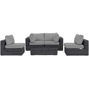 Summon 5 Piece Outdoor Patio Sunbrella Sectional Set