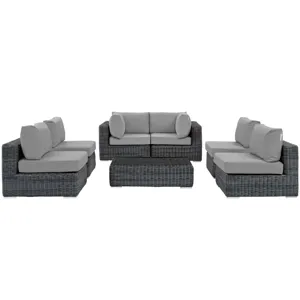 Summon 7 Piece Outdoor Patio Sunbrella Sectional Set