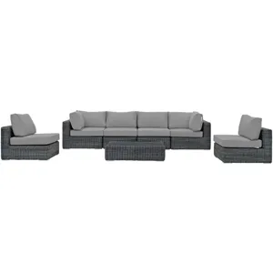 Summon 7 Piece Outdoor Patio Sunbrella Sectional Set