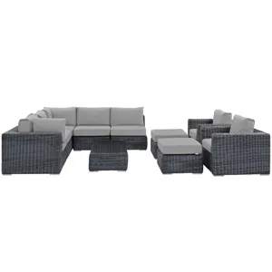 Summon 10 Piece Outdoor Patio Sunbrella Sectional Set