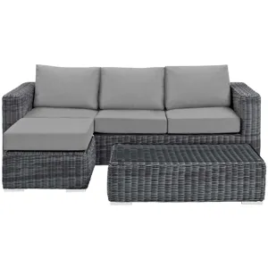 Summon 3 Piece Outdoor Patio Sunbrella Sectional Set