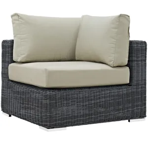 Summon 5 Piece Outdoor Patio Sunbrella Sectional Set