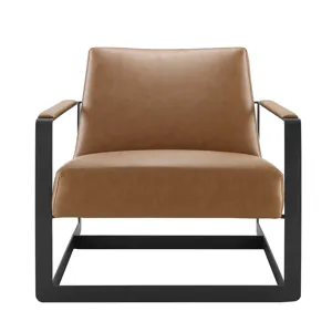 Seg Vegan Leather Upholstered Vinyl Accent Chair