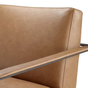Seg Vegan Leather Upholstered Vinyl Accent Chair