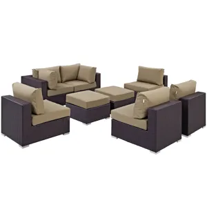 Convene 8 Piece Outdoor Patio Sectional Set