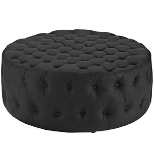 Amour Upholstered Vinyl Ottoman