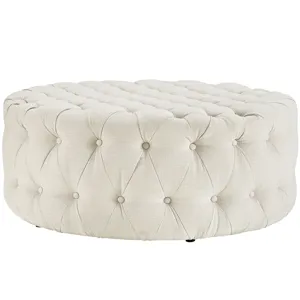 Amour Upholstered Fabric Ottoman