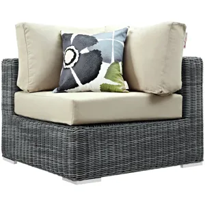 Summon 5 Piece Outdoor Patio Sunbrella Sectional Set