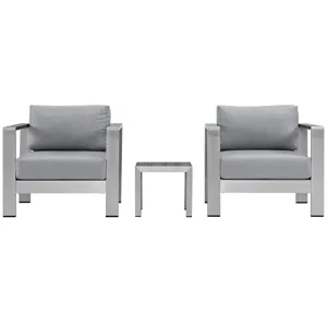 Shore 3 Piece Outdoor Patio Aluminum Set