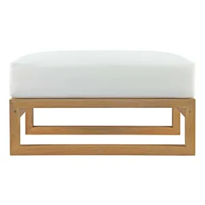 Upland Outdoor Patio Teak Ottoman