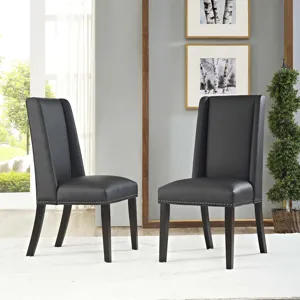 Baron Dining Chair Vinyl Set of 2