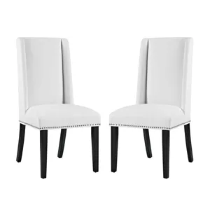 Baron Dining Chair Vinyl Set of 2