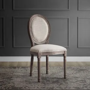 Emanate Vintage French Upholstered Fabric Dining Side Chair