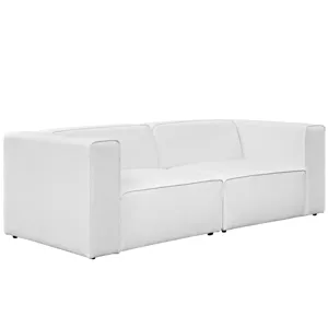 Mingle 2 Piece Upholstered Fabric Sectional Sofa Set