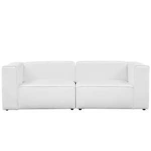 Mingle 2 Piece Upholstered Fabric Sectional Sofa Set