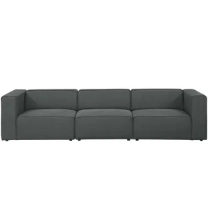 Mingle 3 Piece Upholstered Fabric Sectional Sofa Set