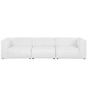 Mingle 3 Piece Upholstered Fabric Sectional Sofa Set