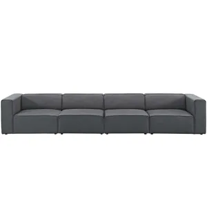 Mingle 4 Piece Upholstered Fabric Sectional Sofa Set