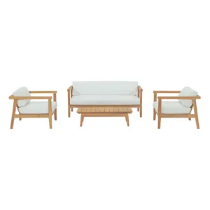 Bayport 4 Piece Outdoor Patio Teak Set