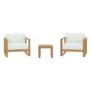 Upland 3 Piece Outdoor Patio Teak Set