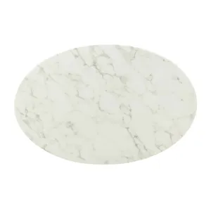 Lippa 42" Oval-Shaped Artifical Artificial Marble Coffee Table