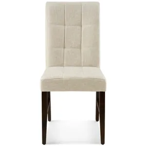 Promulgate Biscuit Tufted Upholstered Fabric Dining Chair Set of 2