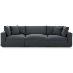 Commix Down Filled Overstuffed 3 Piece Sectional Sofa Set