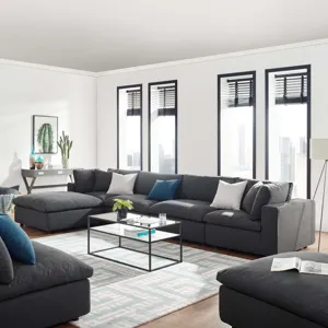 Commix Down Filled Overstuffed 5 Piece Sectional Sofa Set