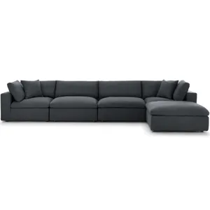 Commix Down Filled Overstuffed 5 Piece Sectional Sofa Set