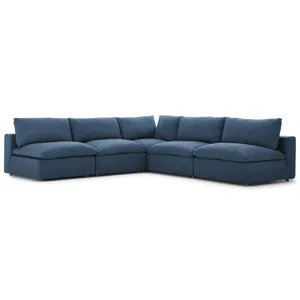 Commix Down Filled Overstuffed 5 Piece Sectional Sofa Set