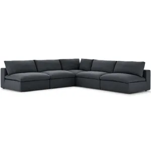 Commix Down Filled Overstuffed 5 Piece Sectional Sofa Set