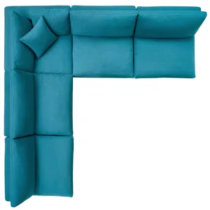 Commix Down Filled Overstuffed 5 Piece Sectional Sofa Set