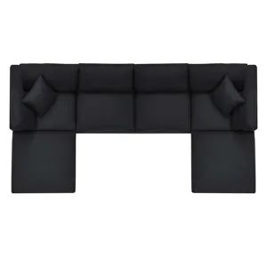 Commix Down Filled Overstuffed 6-Piece Sectional Sofa